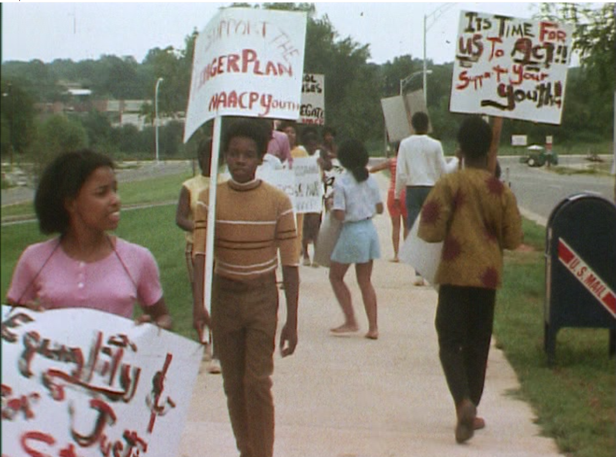 Students with picket signs