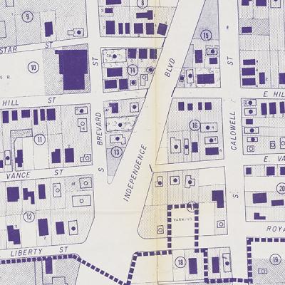 Detail of map of the Brooklyn Section 5 Project Area, 1966 (revised 1970).